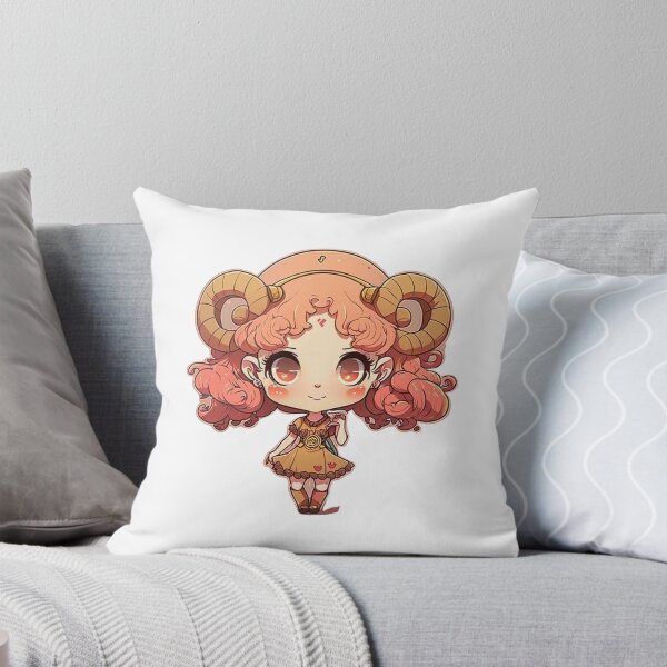 Item preview, Kawaii Aries Femme with Horns designed and sold by cutesykreations.