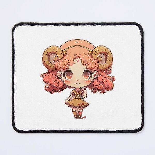 Item preview, Kawaii Aries Femme with Horns designed and sold by cutesykreations.