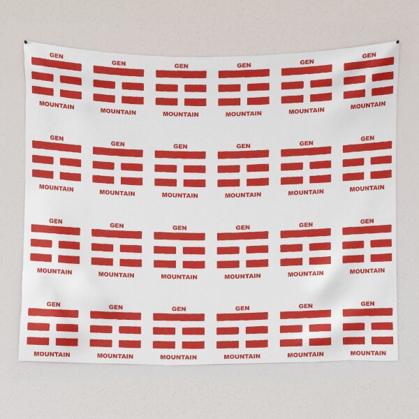 Item preview, Gen of the I Ching Taoist Symbol in Red designed and sold by Symbologee.