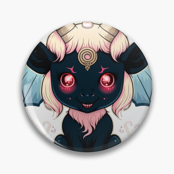 Aperçu de l'œuvre Dessin animé mignon de Baphomet | Art numérique | Art de Baphomet | Bébé Baphomet Art créée et vendue par cutesykreations.