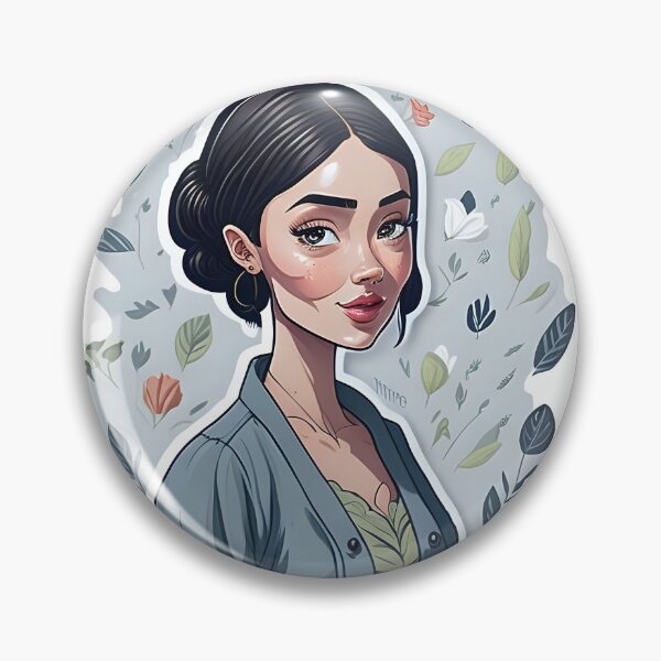 Item preview, Adorable woman with dark hair Sticker designed and sold by PhimaDesing.