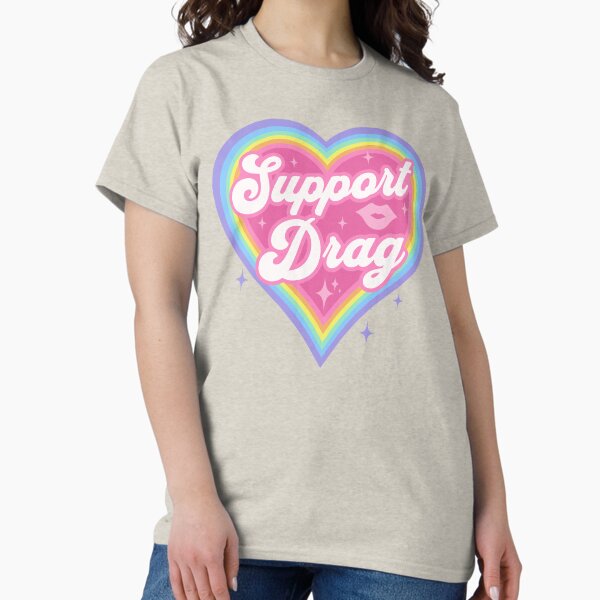 Item preview, Support Drag Retro Rainbow Heart LGBTQ Kawaii Cute Gay Pride  designed and sold by PUFFYP.