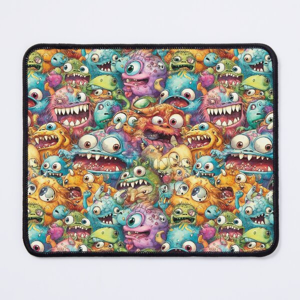 Item preview, Assorted stacked funny colored monster faces designed and sold by AstraNovaStudio.