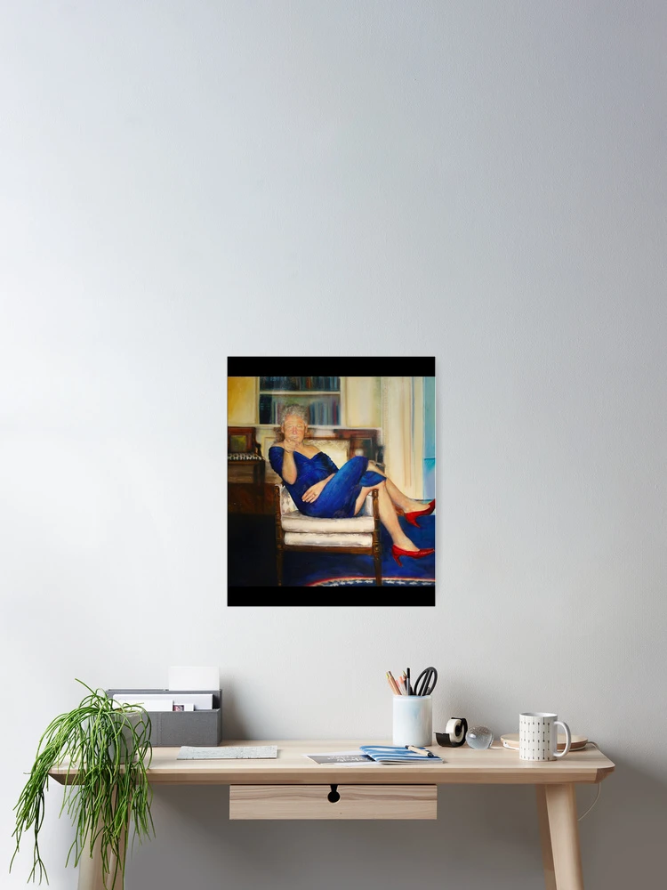 Bill Clinton Blue Dress" Poster for Sale by Tempotat | Redbubble
