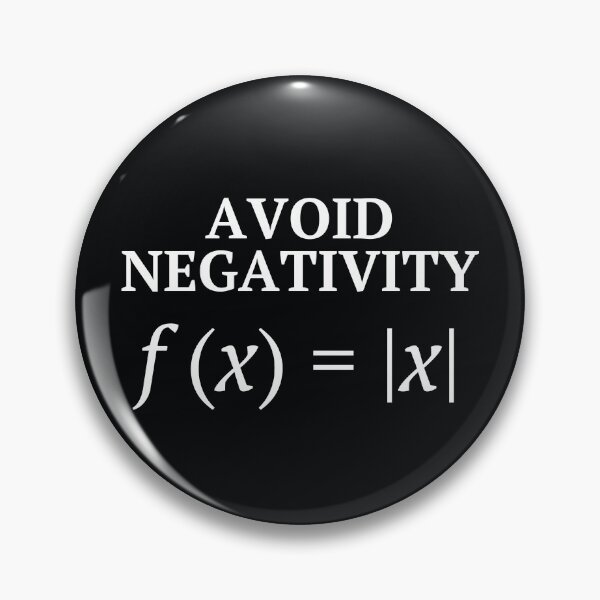 Item preview, Avoid Negativity - Funny But Inspiring Math Joke designed and sold by MathVerge.