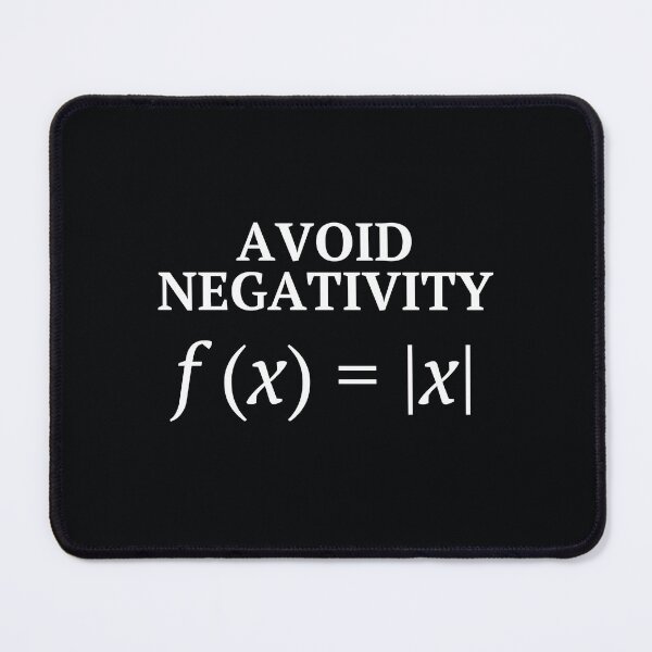 Item preview, Avoid Negativity - Funny But Inspiring Math Joke designed and sold by MathVerge.