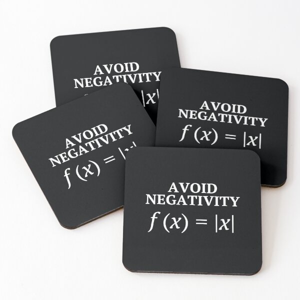 Item preview, Avoid Negativity - Funny But Inspiring Math Joke designed and sold by MathVerge.