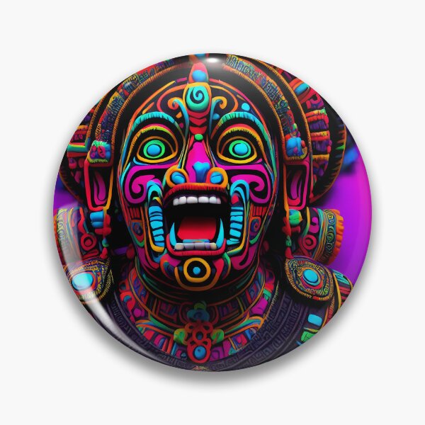 Item preview, Mayan Mask Fantasy Very Colorful Art designed and sold by internlvisions.