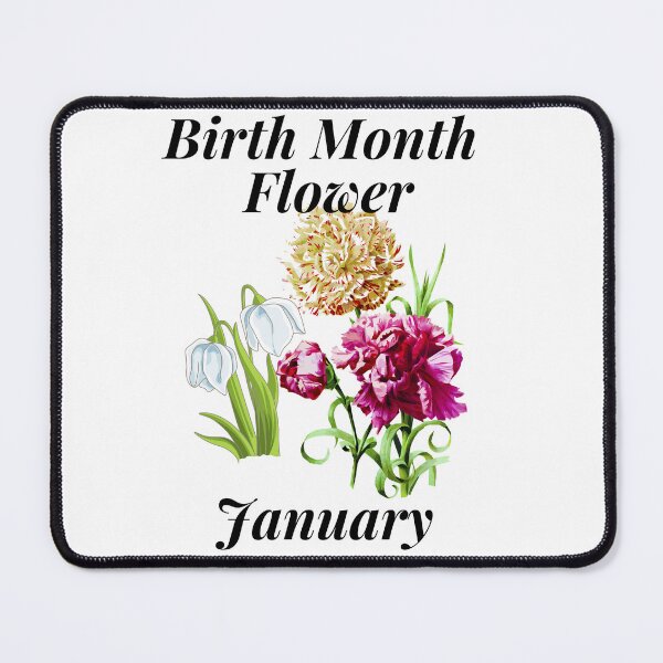 Item preview, Birth Month Flowers January. designed and sold by MacjarrGems.