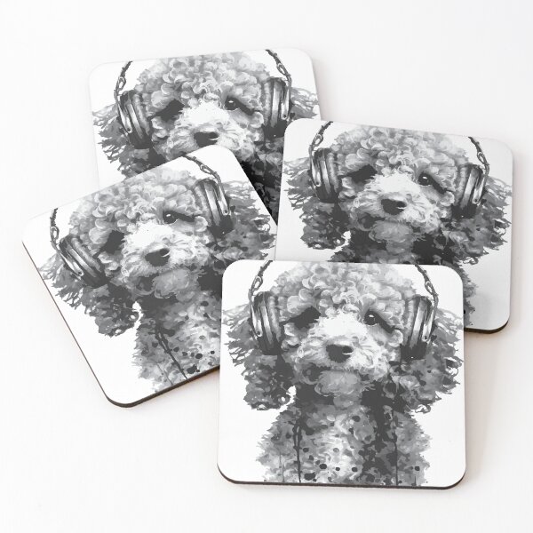 Item preview, A Cavapoo Puppy Wearing Headphones: Animal Street Art designed and sold by GVRDesign.