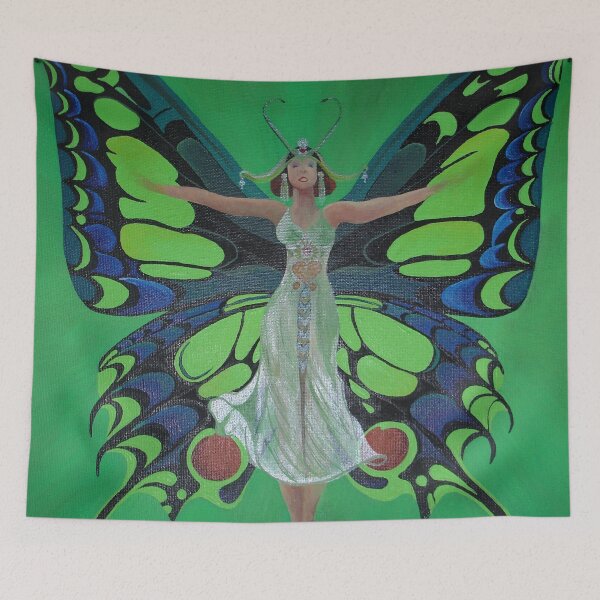 Item preview, Jazz Age Showgirl Flapper Wearing Butterfly Wings Painting designed and sold by taiche.
