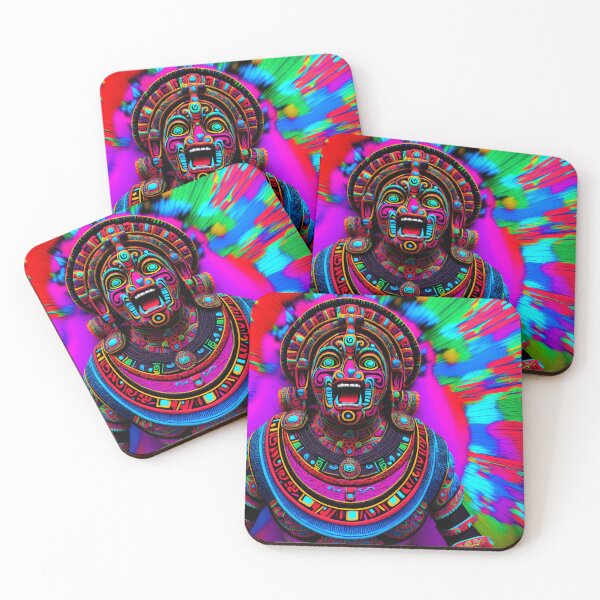 Item preview, Mayan Mask Fantasy Very Colorful Art designed and sold by internlvisions.