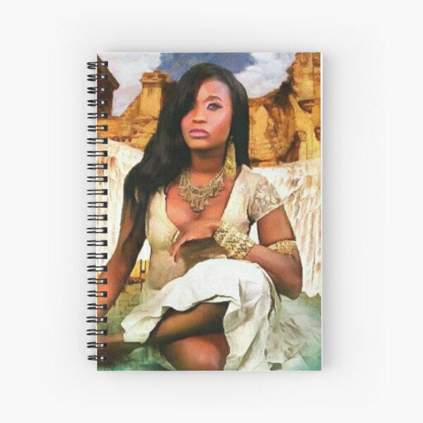 Desert Angel, Rolando Garcia, prison art, prison art ware, prison artist, PrisonArtWare.com, PrisonArtWare, angel, gift ideas, great gift, gift for student Spiral Notebook