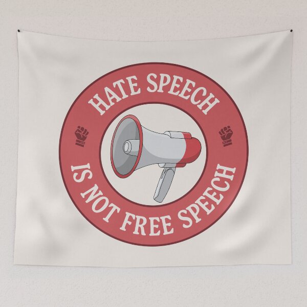 Item preview, Hate Speech Is Not Free Speech designed and sold by Picket Club.