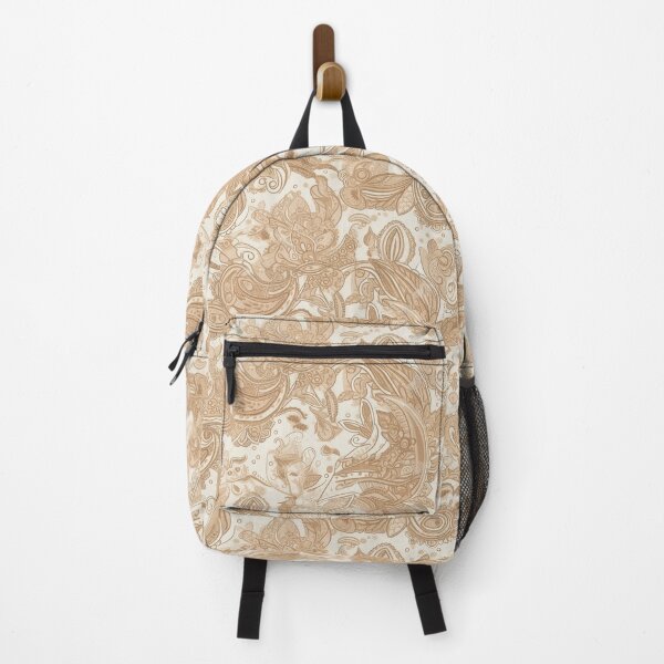 Item preview, Neutral Caramel and Cream Paisley Pattern designed and sold by kansaikate.