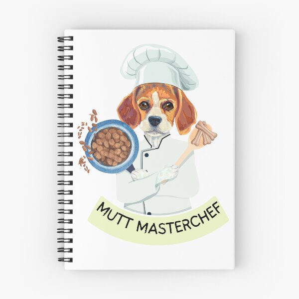 Item preview, Funny Beagle Dog Chef Mutt Masterchef  making his own food with bones and wet food. designed and sold by PixelPizzazz.