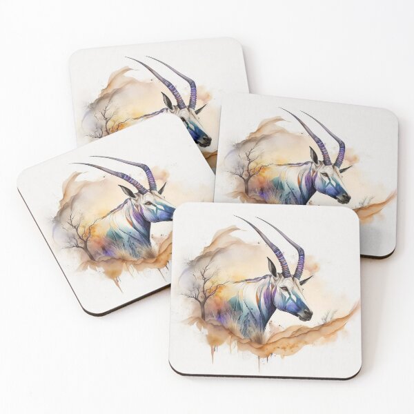 Item preview, Beautiful Oryx Watercolour Illustration Painting	 designed and sold by Adios65.