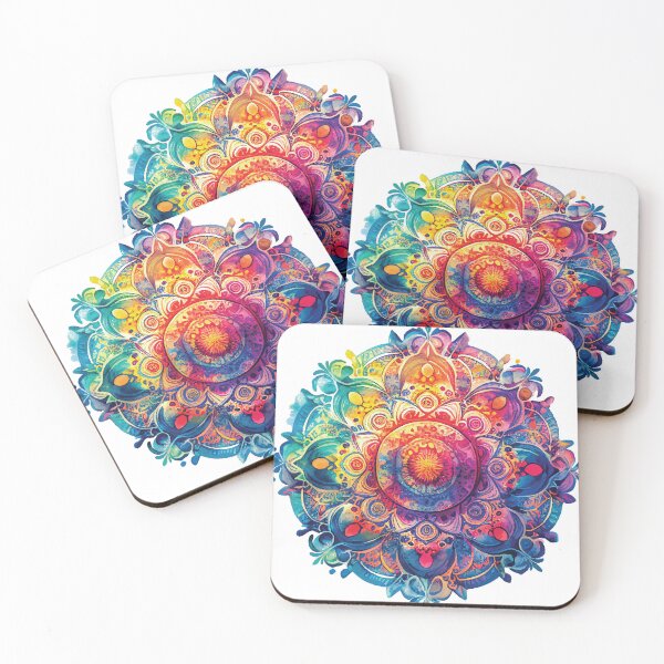 Item preview, A Boho Mandala in Vibrant Colors - Sacred Space Mandalas Collection designed and sold by GVRDesign.