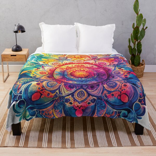 Item preview, A Boho Mandala in Vibrant Colors - Sacred Space Mandalas Collection designed and sold by GVRDesign.