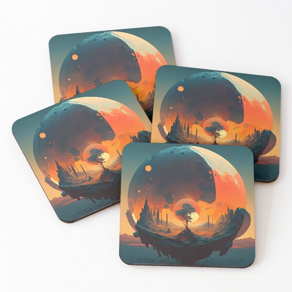 Item preview, Fantasy Landscape, Abstract Nature, Tycho Style, Other World, Out of Space Art  designed and sold by objectiveuno.