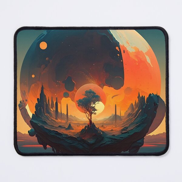 Item preview, Fantasy Landscape, Abstract Nature, Tycho Style, Other World, Out of Space Art  designed and sold by objectiveuno.