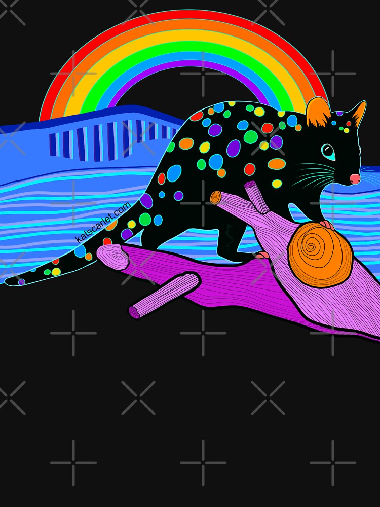 Thumbnail 7 of 7, Essential T-Shirt, Tasmanian Pride Quoll designed and sold by KatScarlet.