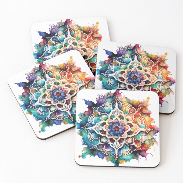 Item preview, A Boho Mandala in Vibrant Watercolor - Sacred Space Mandalas Collection designed and sold by GVRDesign.