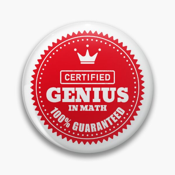 Item preview, Certified Math Genius designed and sold by MathVerge.