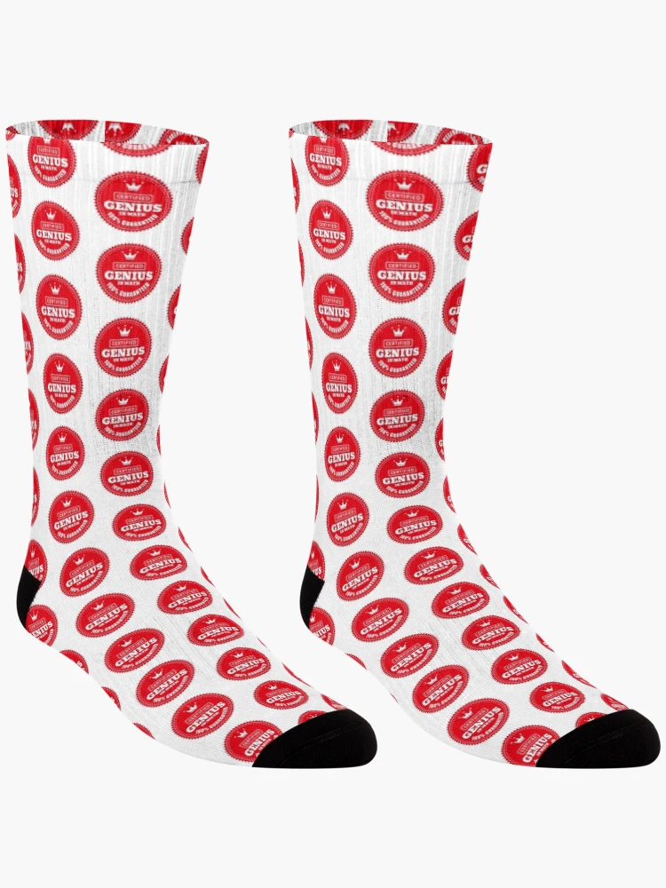 Thumbnail 3 of 5, Socks, Certified Math Genius designed and sold by MathVerge.