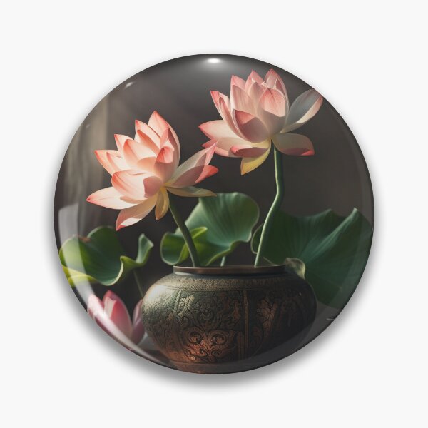 Artikelvorschau, Lotus Flowers in pot Wall Art, interior, Spiritual Wall Art, Zen, Spa - 1 entworfen und verkauft von jetaiart.