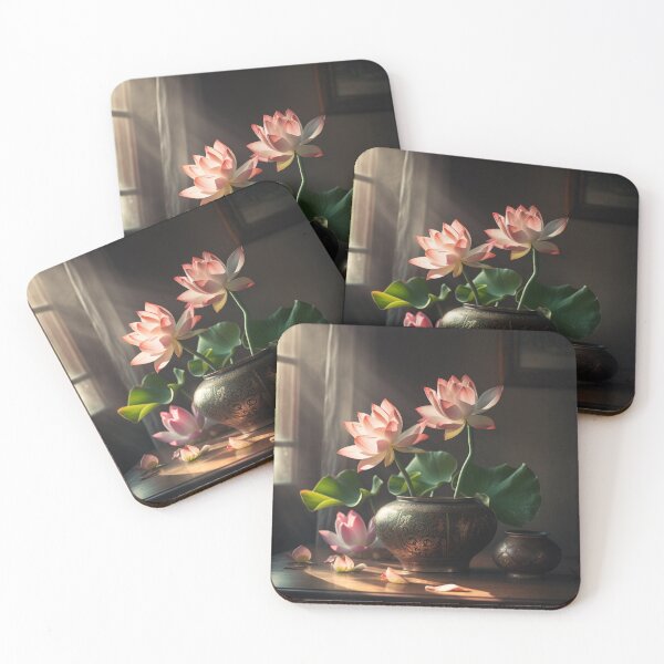 Aperçu de l'œuvre Lotus Flowers in pot Wall Art, interior, Spiritual Wall Art, Zen, Spa - 1 créée et vendue par jetaiart.