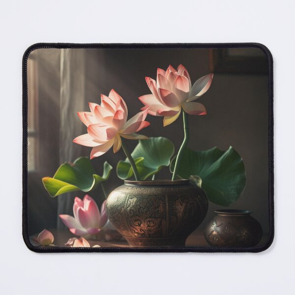 Artikelvorschau, Lotus Flowers in pot Wall Art, interior, Spiritual Wall Art, Zen, Spa - 1 entworfen und verkauft von jetaiart.