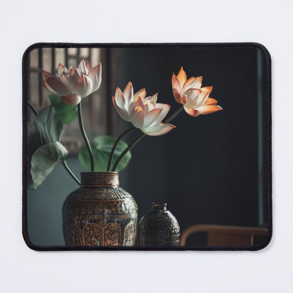 Artikelvorschau, Lotus Flowers in pot Wall Art, interior, Spiritual Wall Art, Zen, Spa - 5 entworfen und verkauft von jetaiart.