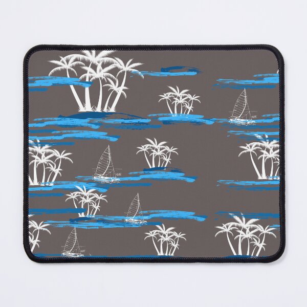 Item preview, Black, white and blue palm tree pattern designed and sold by rocklegends99.