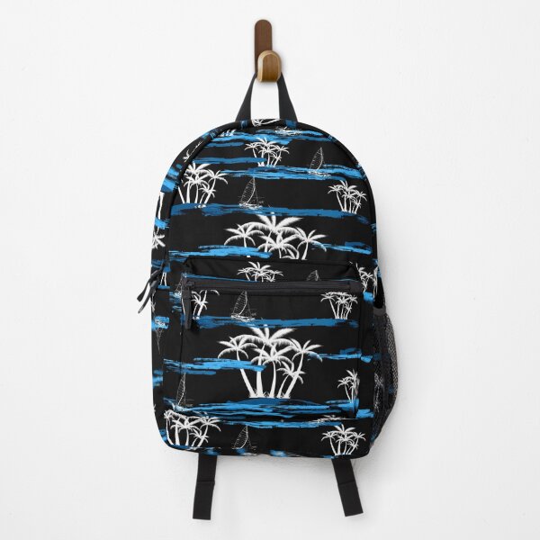 Item preview, Black, white and blue palm tree pattern designed and sold by rocklegends99.