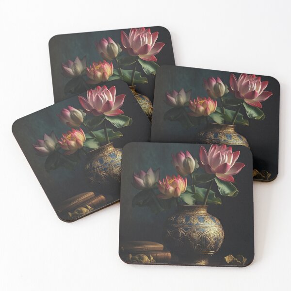 Aperçu de l'œuvre Lotus Flowers in pot Wall Art, interior, Spiritual Wall Art, Zen, Spa - 6 créée et vendue par jetaiart.