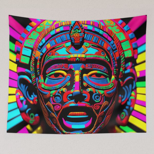 Item preview, Trippy Mayan Fantasy Art Very Colorful designed and sold by internlvisions.