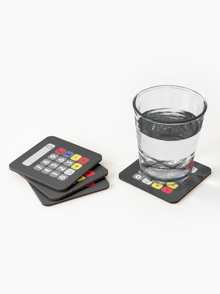 Thumbnail 2 of 5, Coasters (Set of 4), Calculator designed and sold by MathVerge.