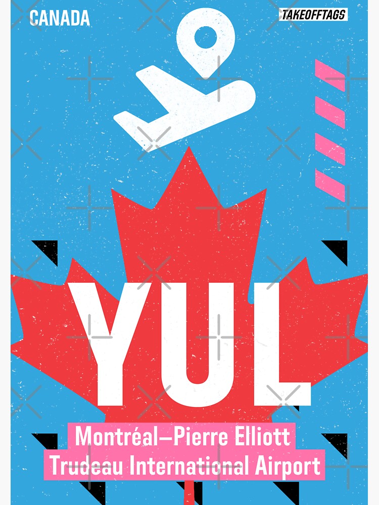 YUL Montreal airport code &quot; Sticker for Sale by airportstickers 