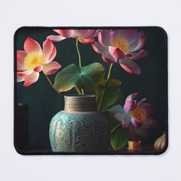 Artikelvorschau, Lotus Flowers in pot Wall Art, interior, Spiritual Wall Art, Zen, Spa - 8 entworfen und verkauft von jetaiart.