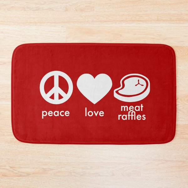 Item preview, Funny Meat Raffle Shirt Peace Love Meat Raffles Buffalo NY Minnesota designed and sold by yelly123.