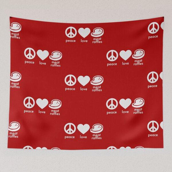 Item preview, Funny Meat Raffle Shirt Peace Love Meat Raffles Buffalo NY Minnesota designed and sold by yelly123.