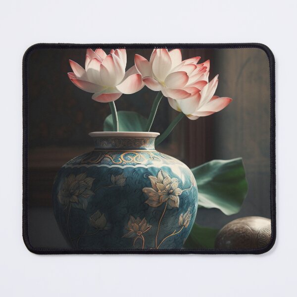 Artikelvorschau, Lotus Flowers in pot Wall Art, interior, Spiritual Wall Art, Zen, Spa - 9 entworfen und verkauft von jetaiart.