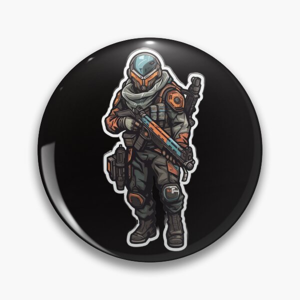 Item preview, Sci-fi soldier sticker designed and sold by AiWonderPrints.