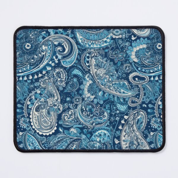 Item preview, Dark Blue Paisley Pattern designed and sold by kansaikate.