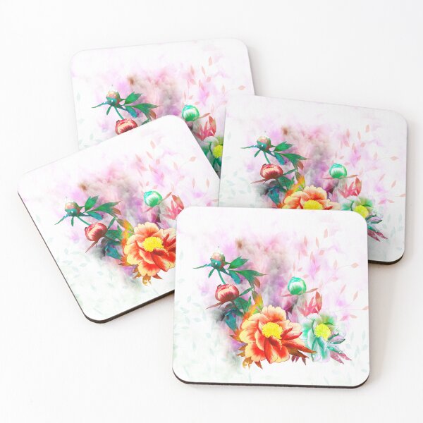 Item preview, Magical peonies drawing designed and sold by Dusanka Djeric.