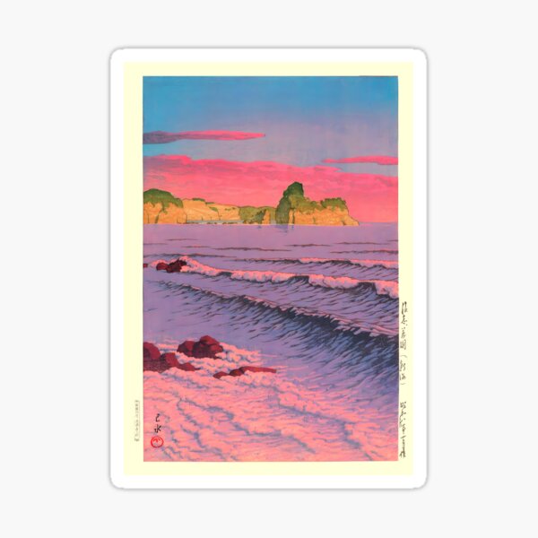 Item preview, Ukiyo e Morning Sea at Shiribeshi by Kawase Hasui designed and sold by outdoorway.