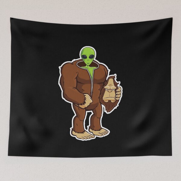 Item preview, Alien And Bigfoot designed and sold by palmwillow.