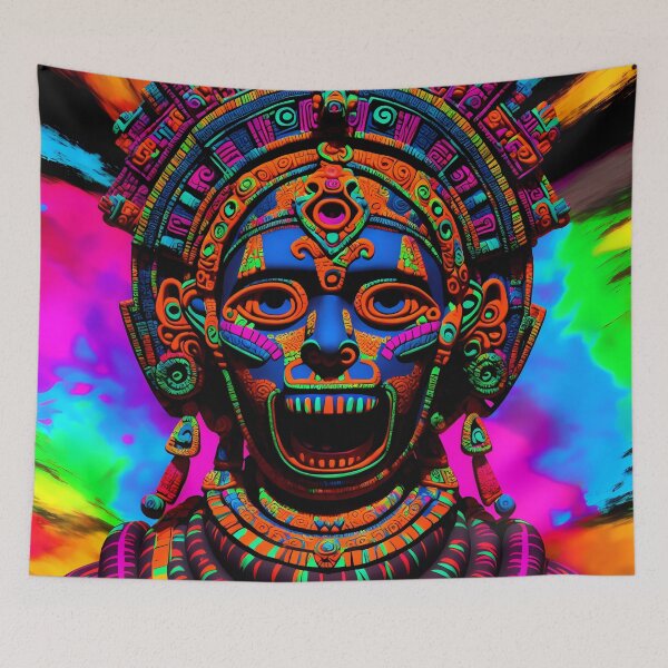 Item preview, Mayan Meditation Fantasy Art Very Colorful designed and sold by internlvisions.