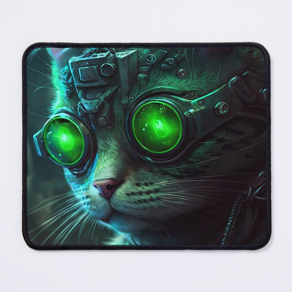 Item preview, Cyberpunk Cat designed and sold by PoeticPixels.